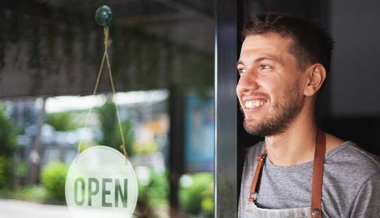A chef opens his restaurant for the first time.
