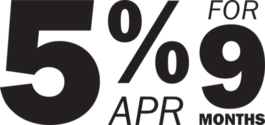 5% APR for 9 months
