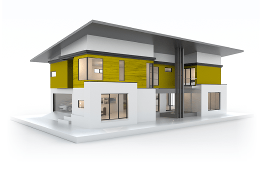 3D modern model home