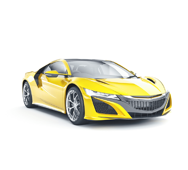 Yellow sports car