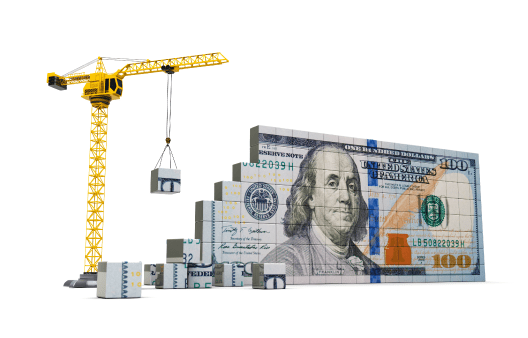 Construction on a dollar bill