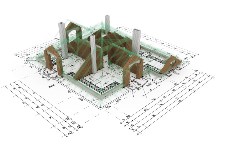 3D blueprint of Dealer Floor Plan