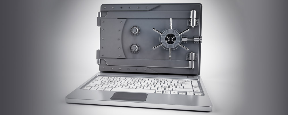 Laptop with safe door