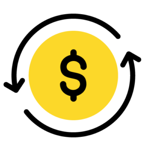 Icon representing moving money