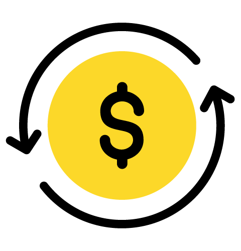 Icon representing moving money