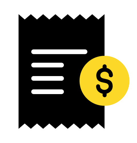 Icon representing finances